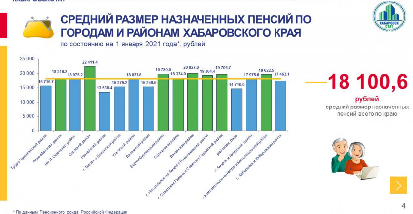 Основные показатели пенсионного обеспечения Хабаровского края в 2020 году